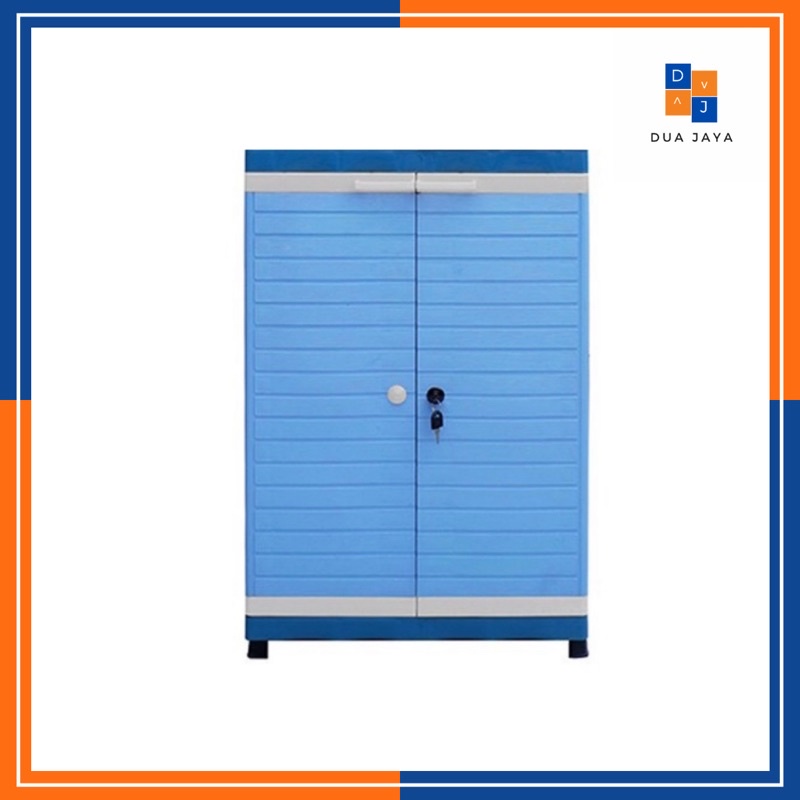 Club - Lemari Club 2 Susun / Lemari Pakaian Plastik Minimalis / Lemari Grand Mini Kunci / Almari Pak