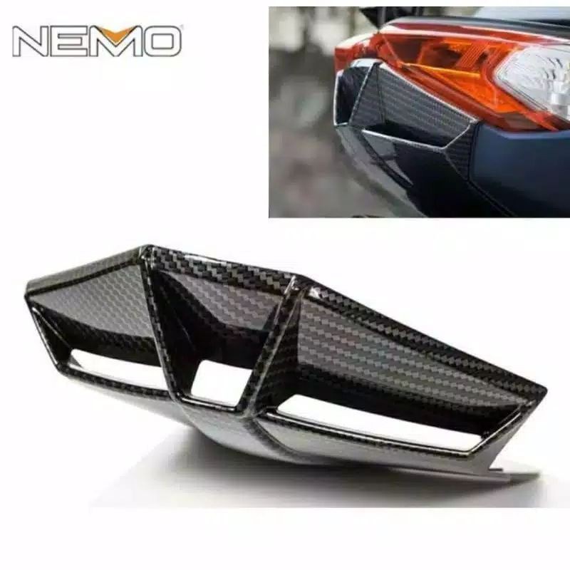 Cover Tutup Bawah Lampu Belakang Stoplamp New Nmax 2020 Carbon Nemo