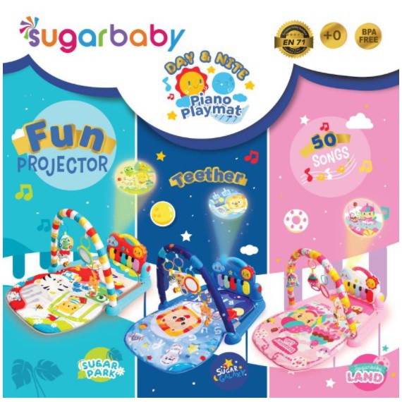 Sugar Baby All in 1 Playmat Piano Playgym Day &amp; Night (New Design)