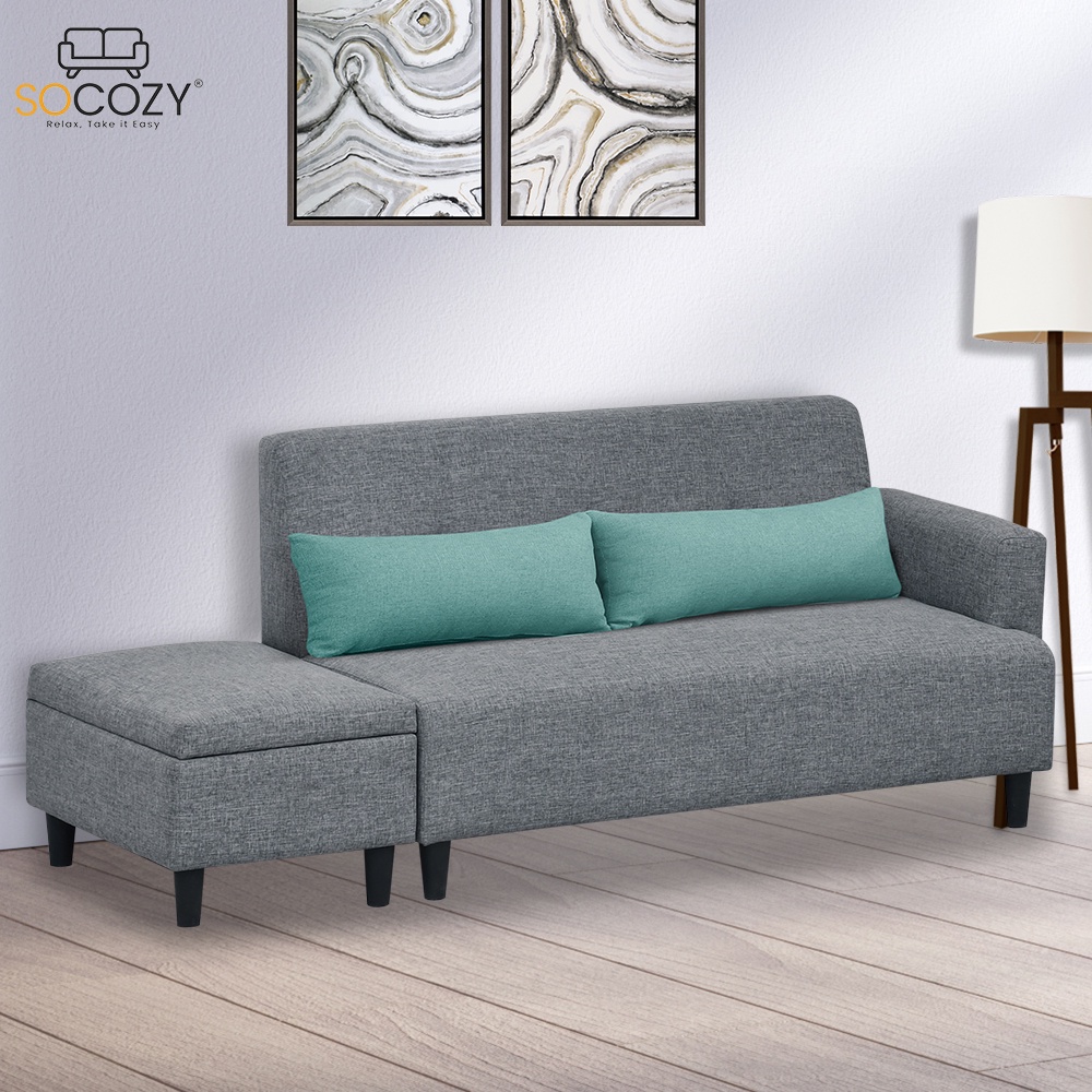 Socozy - Sofa L panjang serbaguna murah puff minimalis