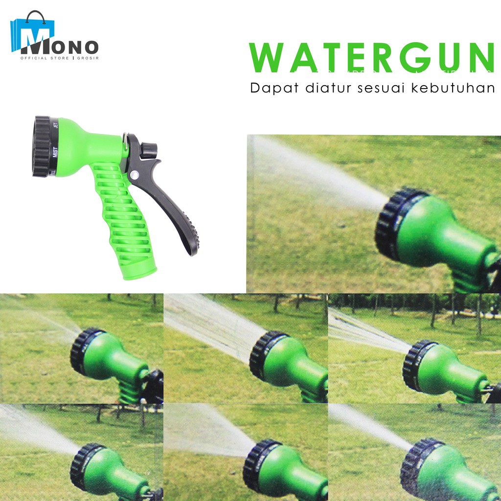 SELANG AIR PAKETAN BERBAGAI UKURAN / SELANG TAMAN / SELANG CUCI MOBIL / GARDEN HOSE JET SPRAY / MONO