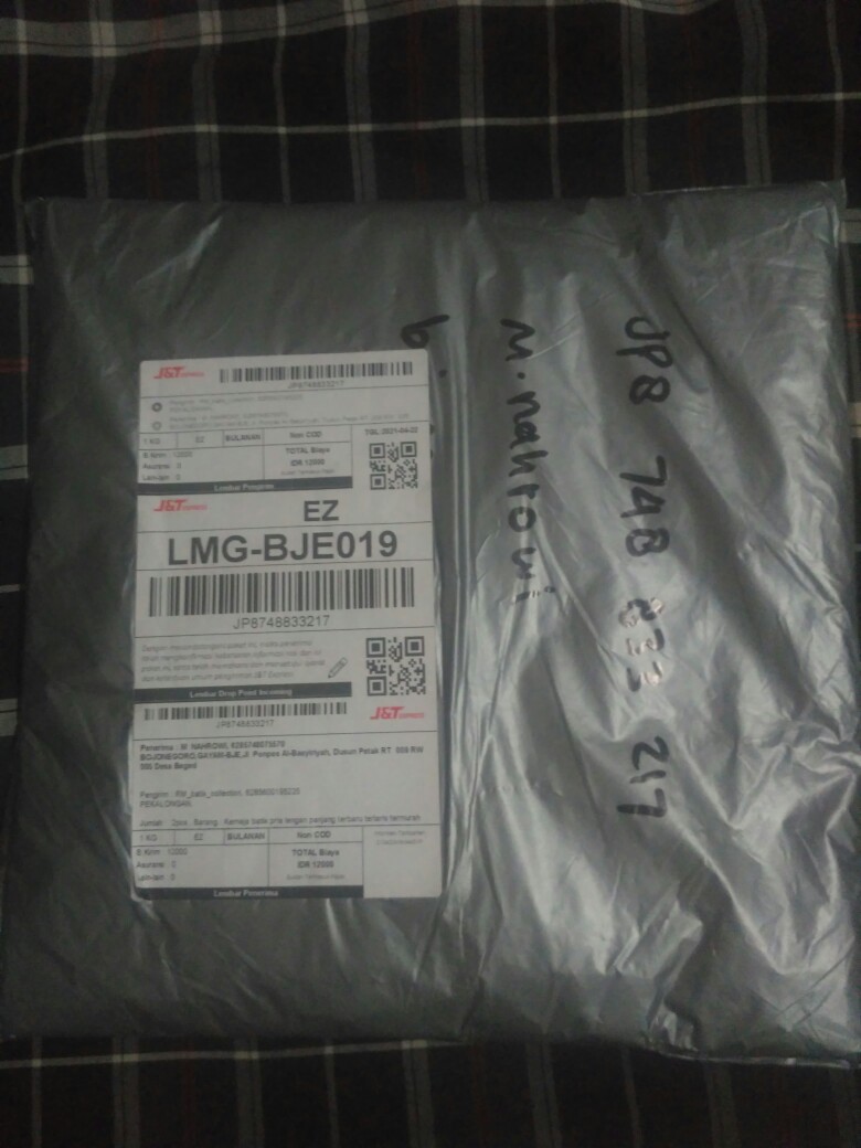 Kemeja Batik Pria Lengan Panjang Hitam Manis M L Xl Xxl