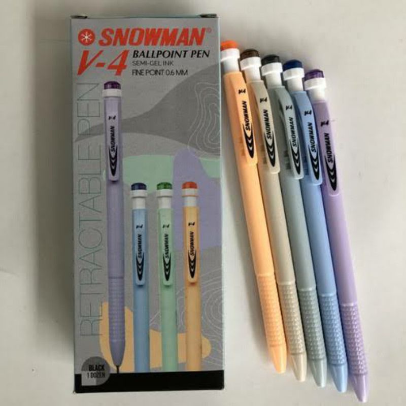 

Pulpen / Bolpen Semi-Gel Snowman V-4