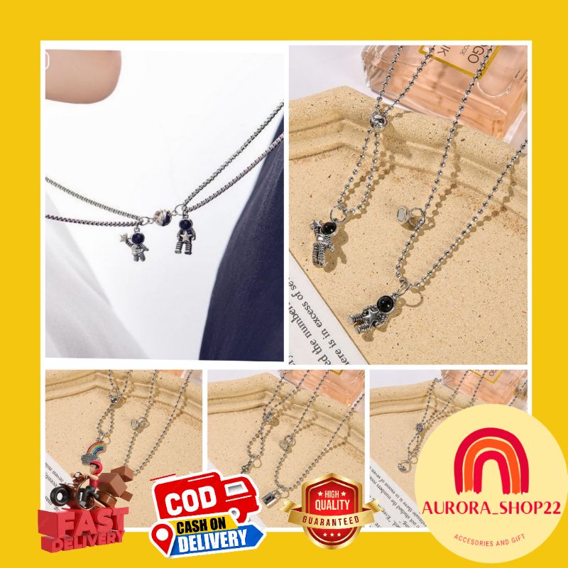 [COD] 2 pcs Sepasang Kalung Couple Magnet Kalung Pasangan Best Frends Persahabatan Bestie Pacar