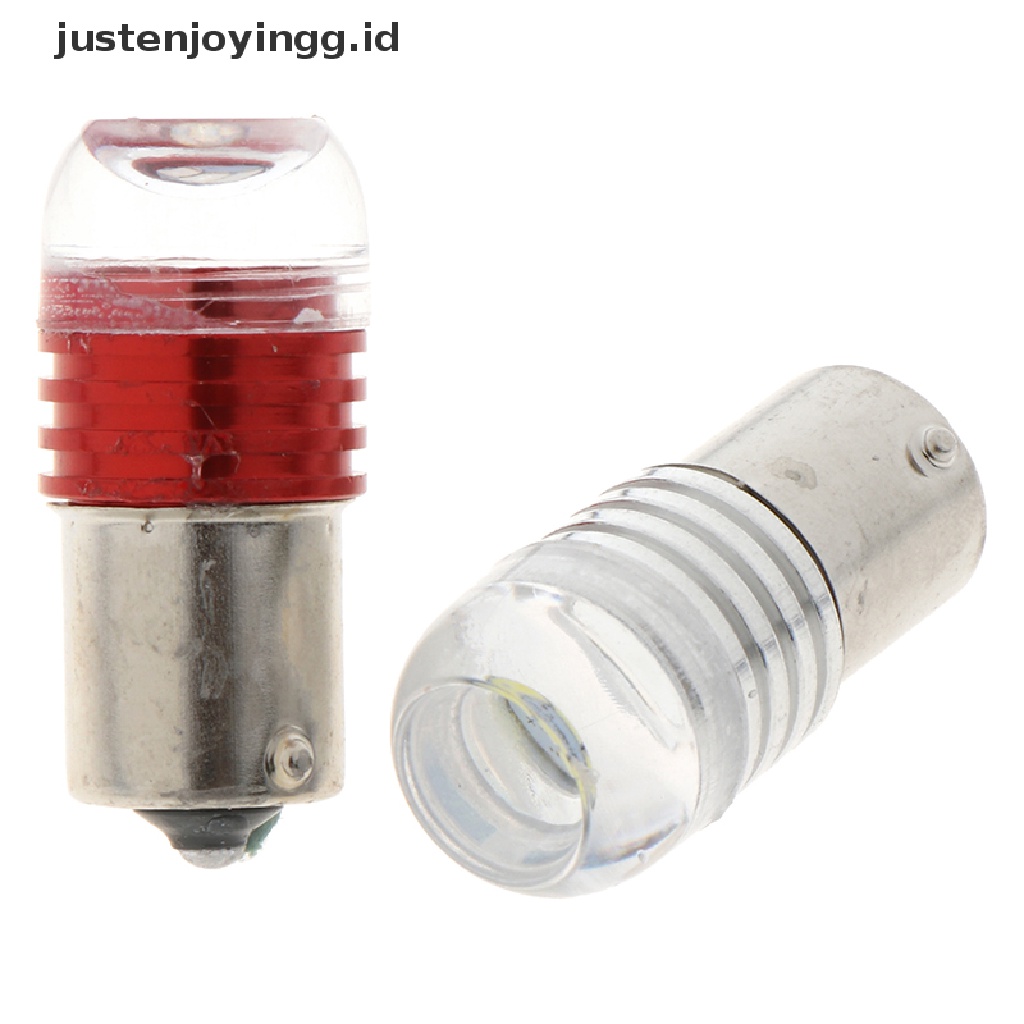 // justenjoyingg.id // 2Pcs 1156 3LED Car Tail Turn Reverse Strobe Flash Light Lamp Bulb Red White ~