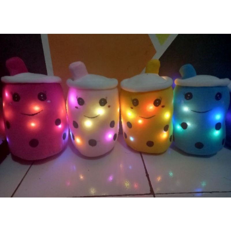 Boneka Boba Milk Led(Nyala)Kedip Uk30Cm Mainan Anak Viral Murah