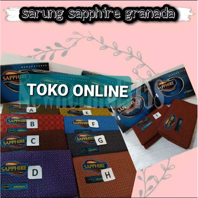 SARUNG TENUN SAPPHIRE MOTIF GRANADA , SARUNG SAPPHIRE GRANADA ,SARUNG DEWASA , SARUNG SAPPHIRE MURAH