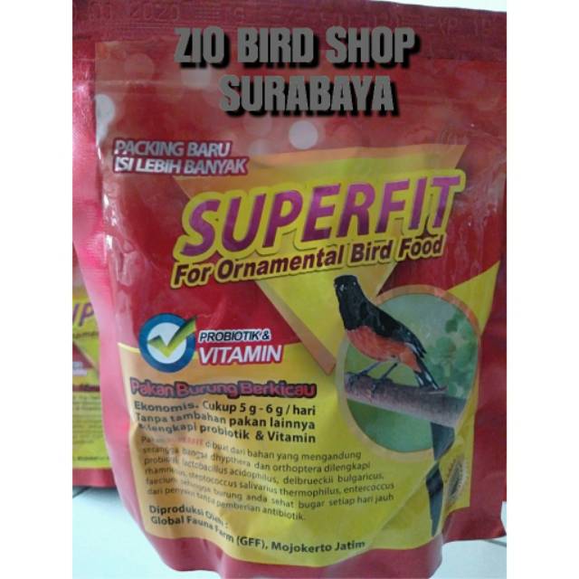 Voer SUPERFIT RED pakan Ternak burung murai dan kicauan