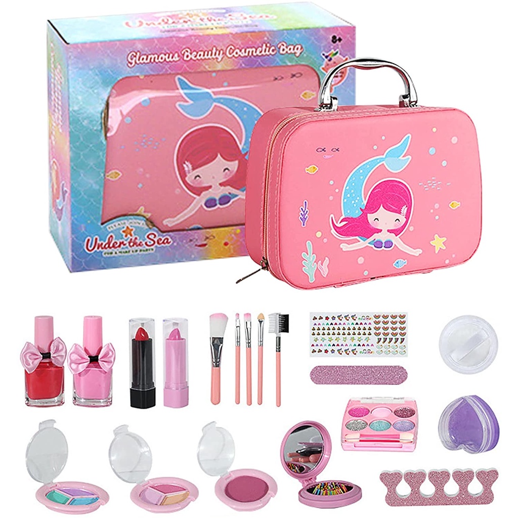 RESTOCK mainan make up bag mermaid - alat rias anak fungsi real