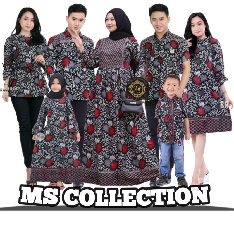 Jual Batik Keluarga Couple Keluarga Baju Couple Batik Couple Keluarga Sania Ruffle Ori Ndoro 4865