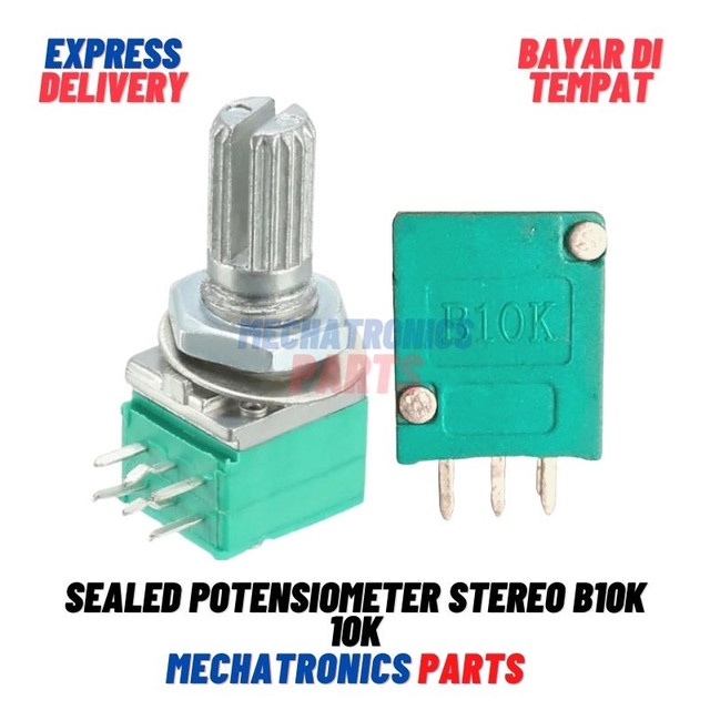 [5785] Sealed Potentiometer Potensiometer potensio Stereo B10K 10K