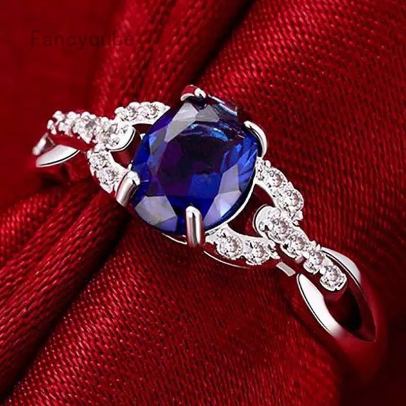 cincin wanita blue saphire/cincin tunangan