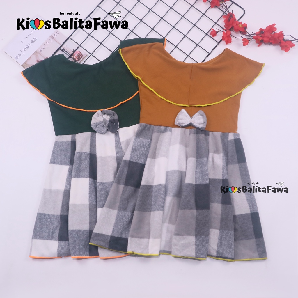 (BLUDRU FLANEL) Dress Cantika uk 4-5 Tahun / Baju Anak Perempuan Harian Yukensi Murah Grosir