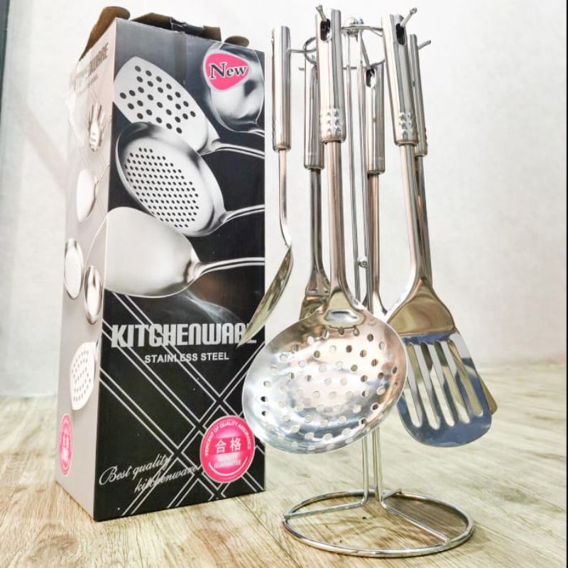 SPATULA GANTUNG STAINLESS SET PLUS GANTUNGAN