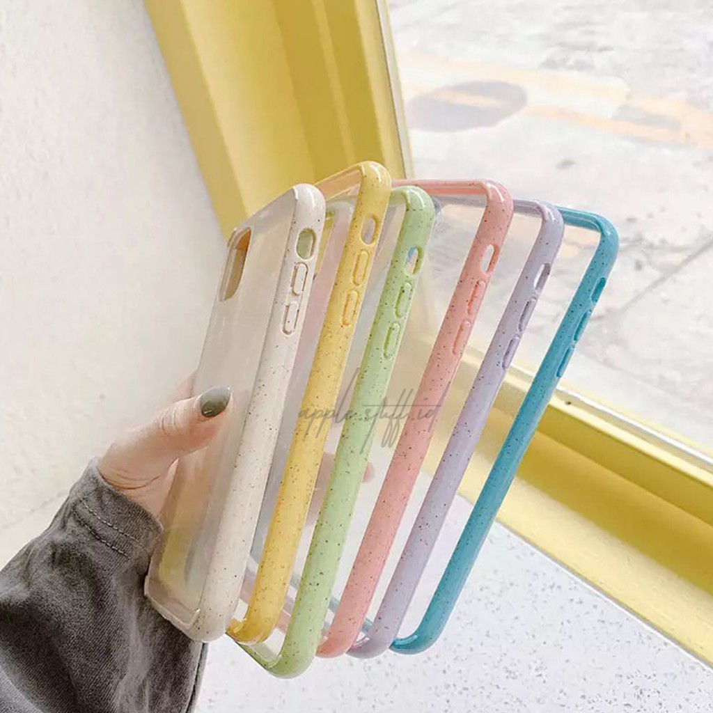 NEW NEW !!! SolidColor / Wheat Transparent Case iphone 7-11promax READY STOCK