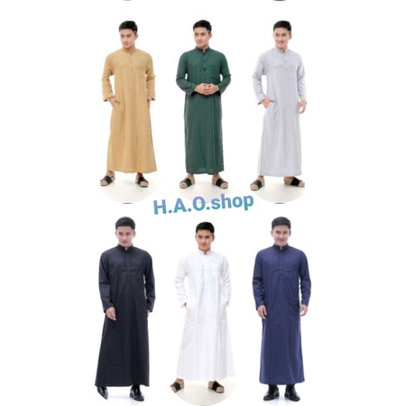 Jubah Gamis Pria Lengan Panjang Termurah | Fashion Muslim Kekinian
