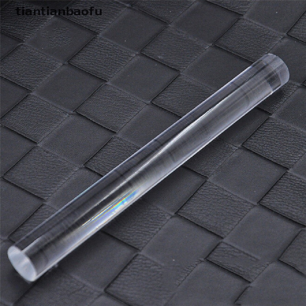 [tiantianbaofu] 1pc Transparent Acrylic Solid Roll Clay Rolling Fondant Baking Pastry Roller Boutique