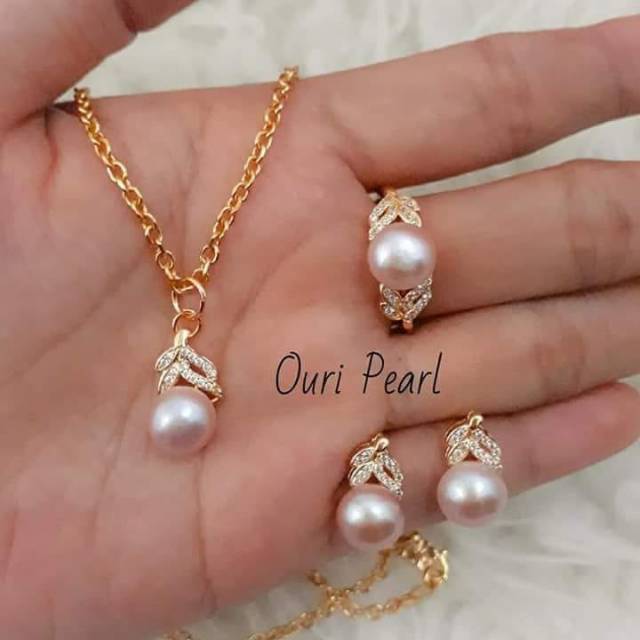 Perhiasan set mutiara tawar asli lombok , Mutiara Lombok Asli Murah