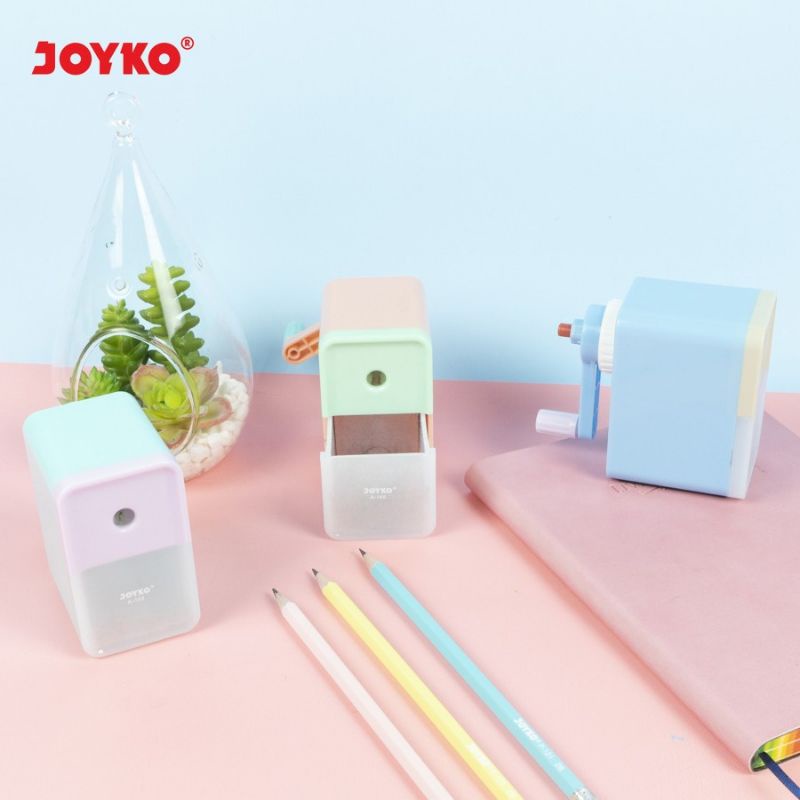 

JOYKO Rautan Meja A-160 Pastel Soft Colour Sharpener Orotan Peruncing Pensil Pisau Putar Anti Slip Rautan Putar