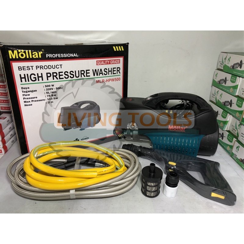 Jet Cleaner Brushless 110 Bar MOLLAR HPW500 Alat Semprot Motor Induksi Tekanan Tinggi HPW 500 MOLLAR