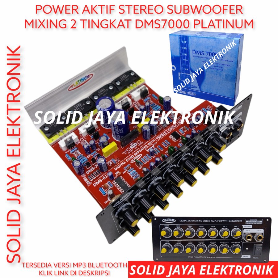 KIT POWER SPEAKER AKTIF STEREO DMS 7000 PLS 2 TINGKAT MIXING DIGITAL ECHO MIC MIK SUBWOOFER SUB DMS7000 DMS-7000 DMS 7000.X TR FINAL SANKEN II TRANSISTOR TOSHIBA ASLI KARAOKE AMPLIER AMPLI STEREO KOMPLIT PLUS PANEL PSU AUDIO PLATINUM ASLI ORIGINAL