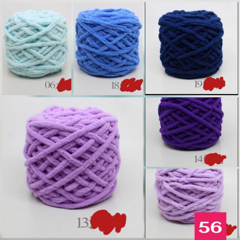 Benang Rajut Chenille/ Chunky Yarn 100gram