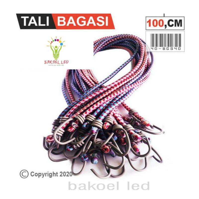 Tali Bagasi Jok Motor 100CM Pipih Bulat murah Meriah Tali Bagasi
