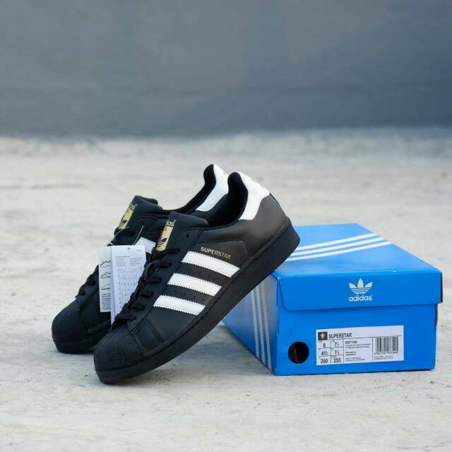 Adidas Superstar Black White Original Bnib Made in Indonesia