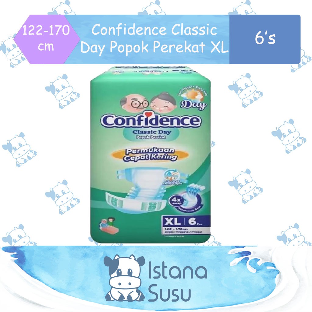 Confidence Classic Day Popok Perekat Dewasa Ukuran Sedang