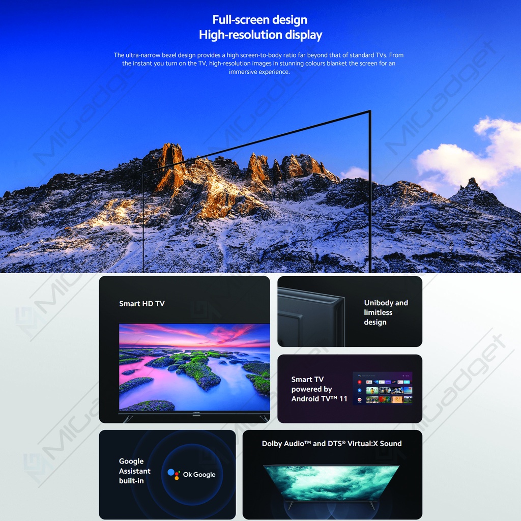 Xiaomi Mi LED TV A2 32 Inch Digital Smart Android TV Garansi Resmi