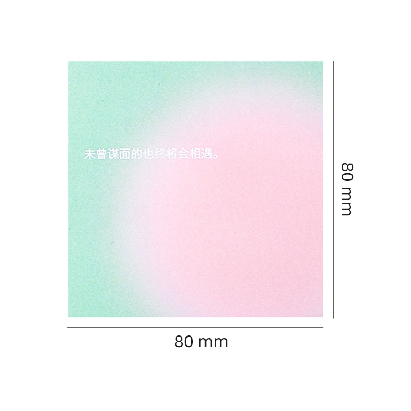 50 Lembar Sticky Notes Bentuk Kotak Warna Gradasi