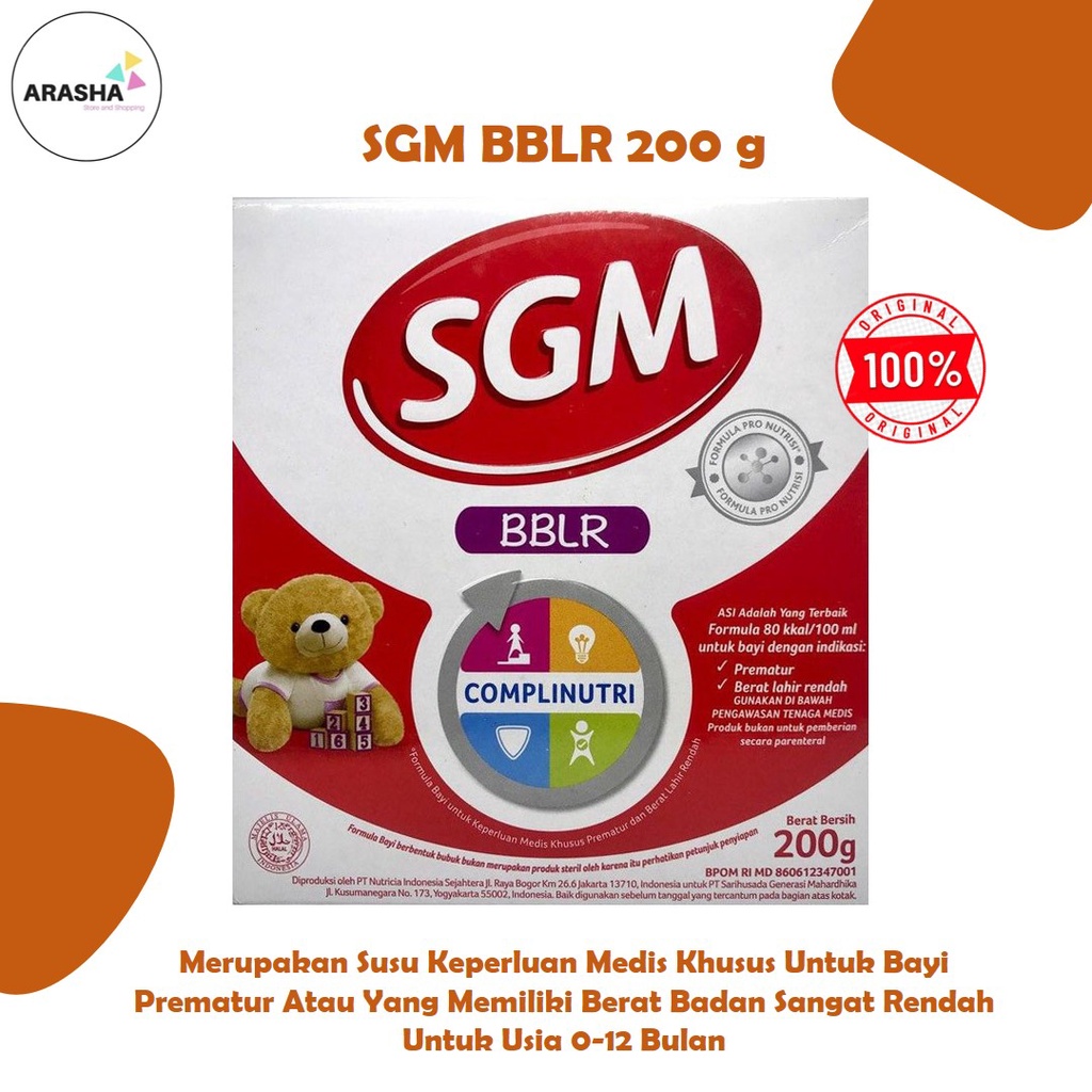 SGM BBLR 200 Gr Susu Formula Bayi Prematur Dan Berat Badan Lahir Rendah/Susu Bayi Prematur/Sgm bblr 