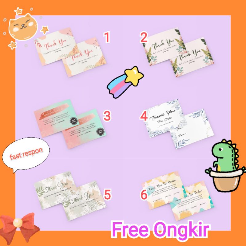 

Thanks Card Olshop Thanks card Parcel lebaran