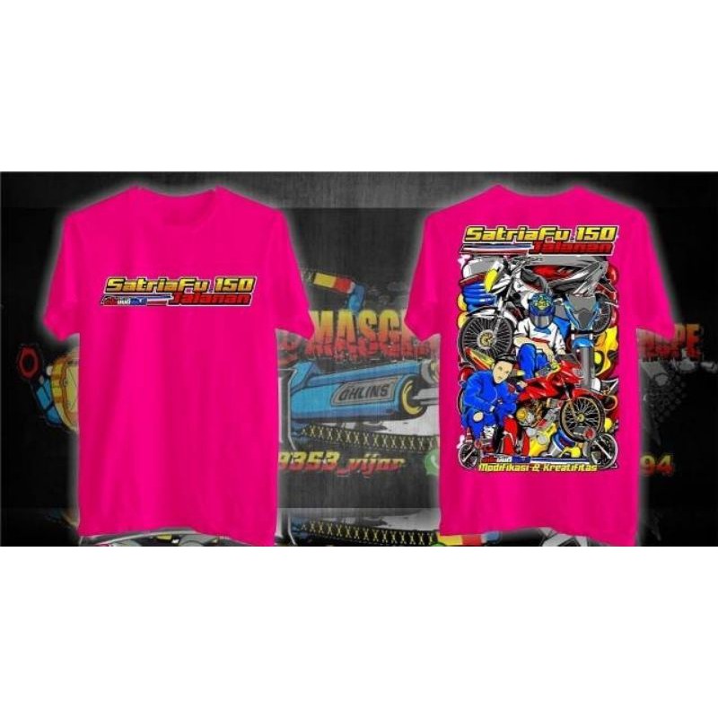 KAOS SATRIA FU JALANAN / BAJU SATRIA F150 THAILOOK / TERBARU / BANYAK WARNA