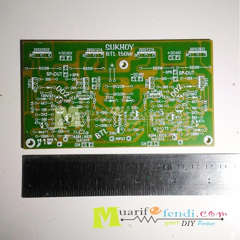 PCB Power Amplifier BTL 150Watt