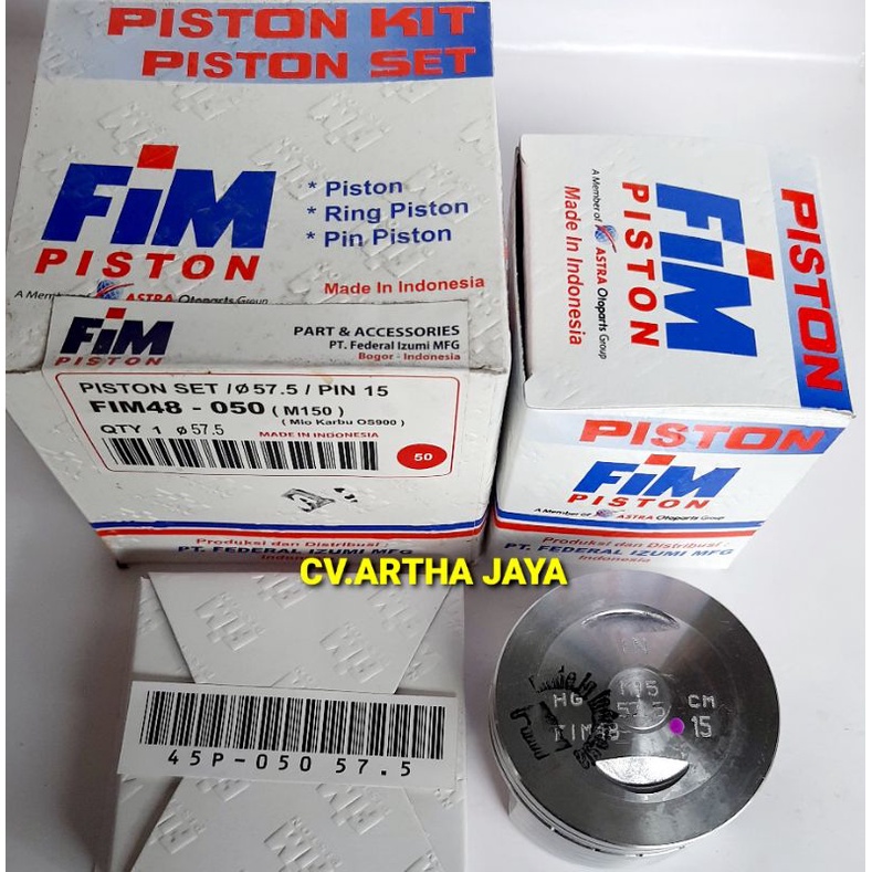 PISTON KIT FIM FIM48 BORE UP YAMAHA MIO / MIO SPORTY / MIO NEW / MIO KARBU / NOUVO ( 57 / 57,5 / 58 / 58,5 / 59 ) ( PEN 15 / PIN 15 )-2