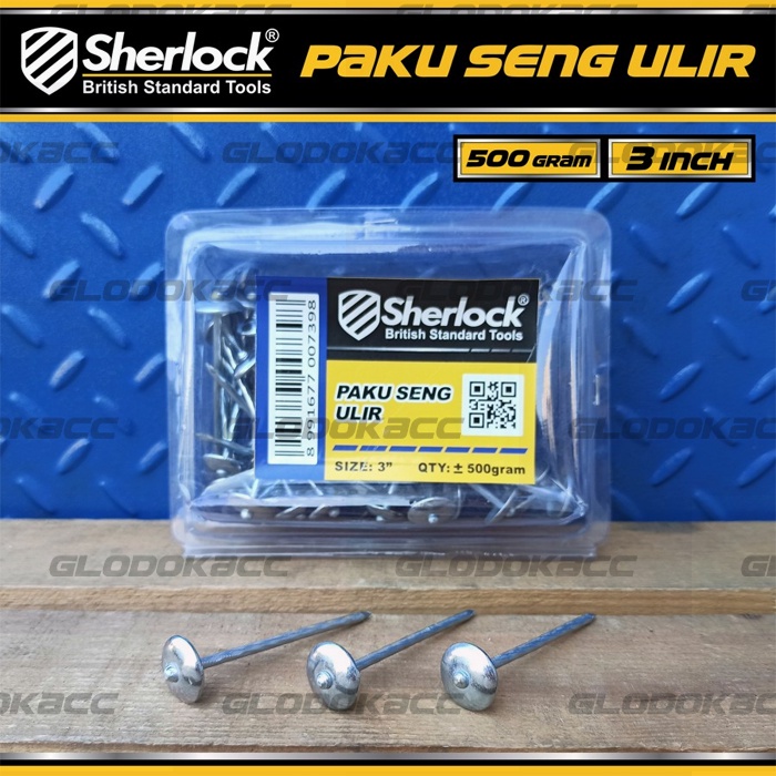 Paku Seng inch Ulir 3 inch Original Sherlock Paku Payung Kemasan 0.5 kg