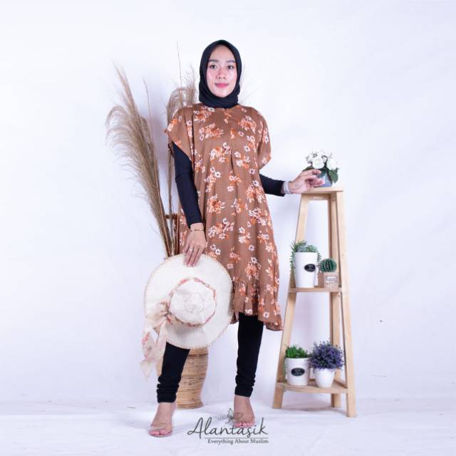 daster viral busui ruffle motif alantasik R.13