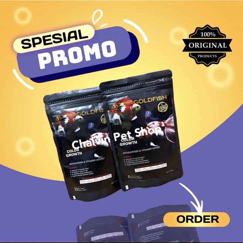 Pelet ikan PREMIUM 88 GOLDFISH SPECIAL 100gr  (SPECIAL COLOR & GROWTH)