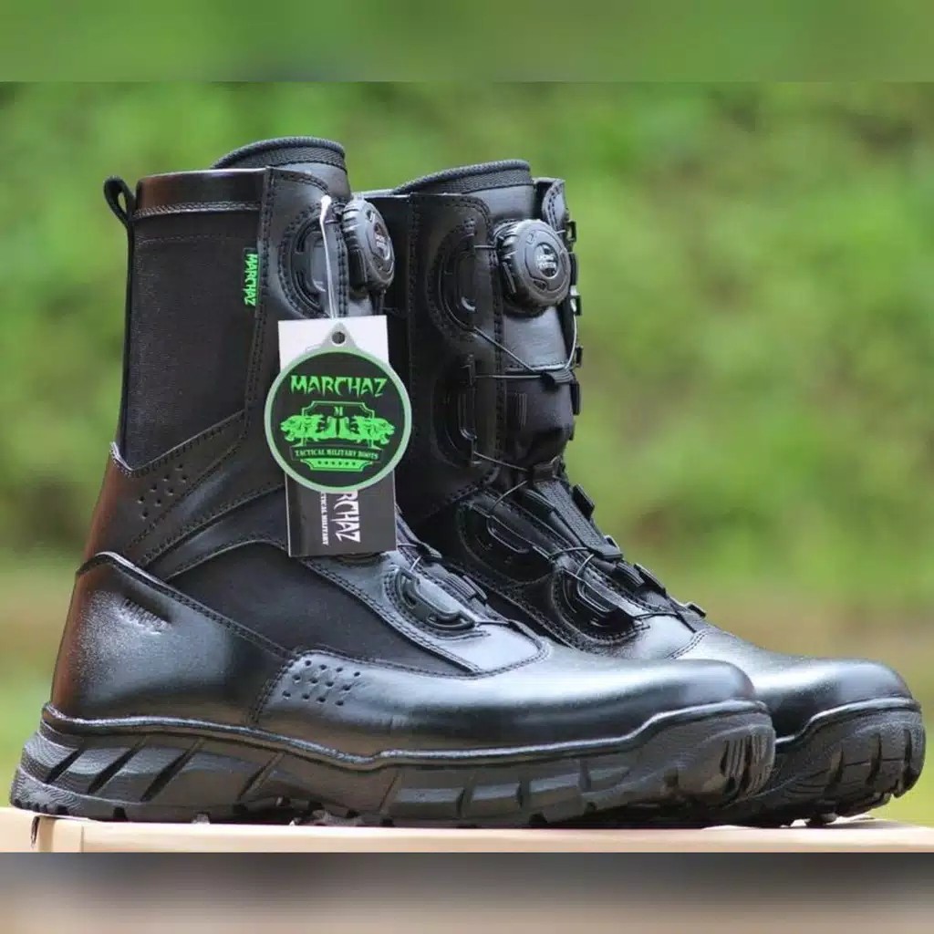 SEPATU PDL TALI PUTAR MARCHAZ KULIT ASLI SEPATU PDL TNI POLRI SECURITY SATPAM SEPATU BOOTS PRIA