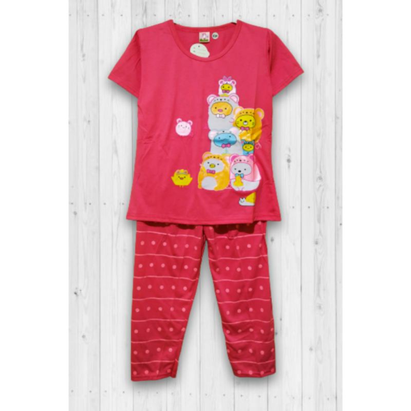 HELLO KITTY & SHEEP | 7 - 8 Tahun | Size XXL | Baju Tidur Anak Perempuan Setelan Cewek