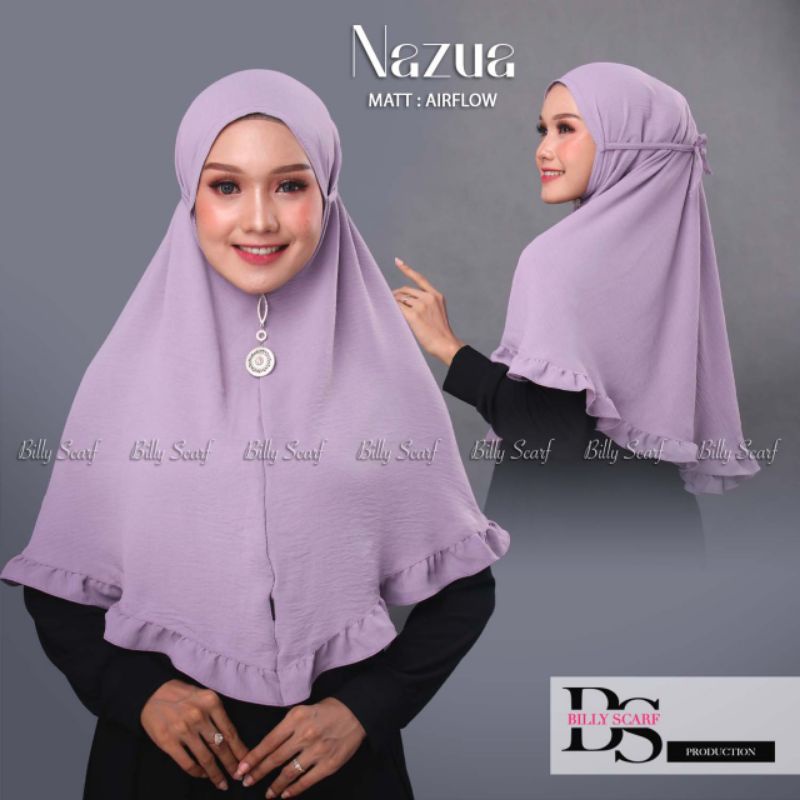 Jilbab Khimar Instan Simple Nazua Ori Billy Scraf