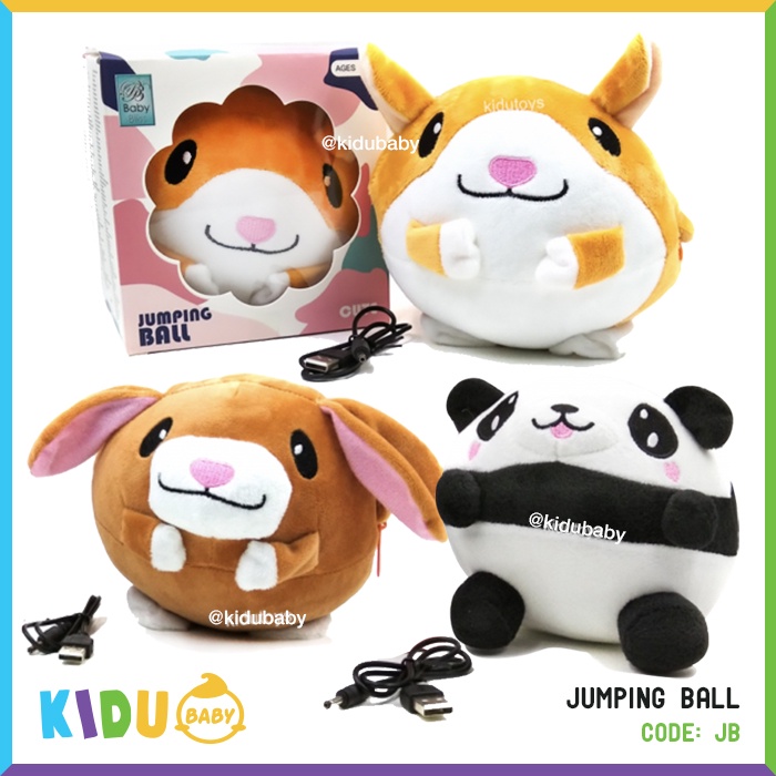 Mainan Edukasi Bola Lompat Musik Boneka Anak Jumping Ball Kidu Baby