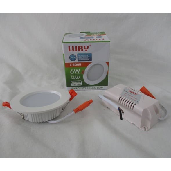 Lampu Downlight LED Cieling Emergency LUBY L5060 6 Watt