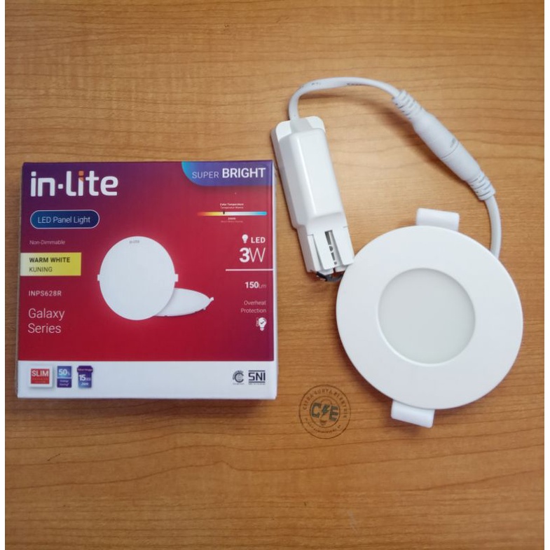 Lampu Inlite LED Panel Light INPS628R 3watt kuning