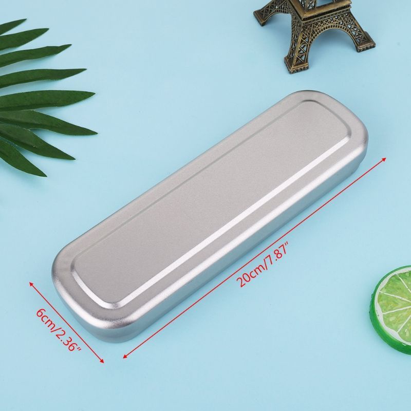 ELEGANT Durable Storage Box Student Stationery Gifts Container Pencil Case Portable Rectangular Office Supplies Metal Practical Iron Case/Multicolor