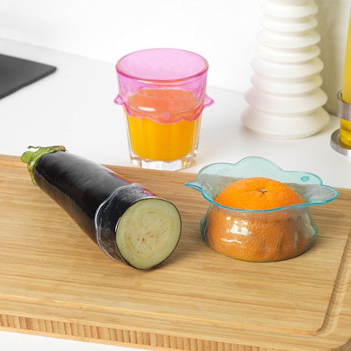 OVERMATT penutup makanan set isi 3 silikon aneka warna