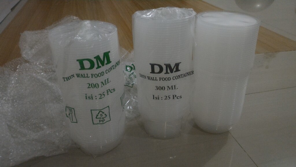 Mangkok Bulat 200ml - Mangkuk Thinwall Plastik- Isi 25pcs Jakarta