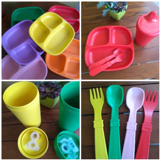 Re-Play Recycled Peralatan makan/minum tempat makan anak | Shopee Indonesia