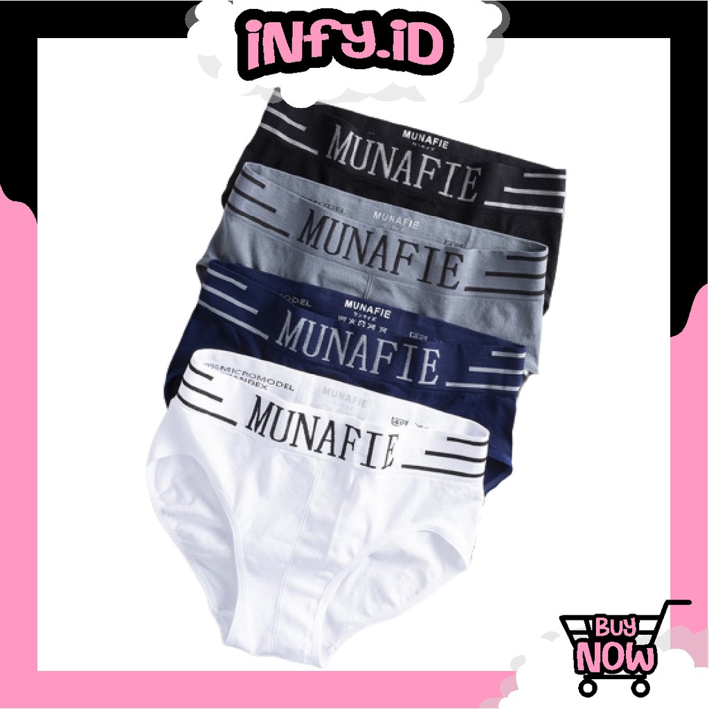 INFY - Celana Dalam Munafie Pria CD Underwear Men Kolor Pakaian Dalam Boxer Bentuk Segitiga B014